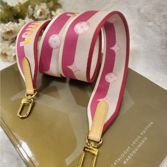 Authentic Louis Vuitton speedy 20 bandouliere STRAP ONLY Pink fuscia - Picture 4 of 13